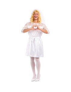 Fantasia de Noiva para Homem Tamanho L - de alta qualidade, ideal para carnaval, festas temáticas e eventos especiais.